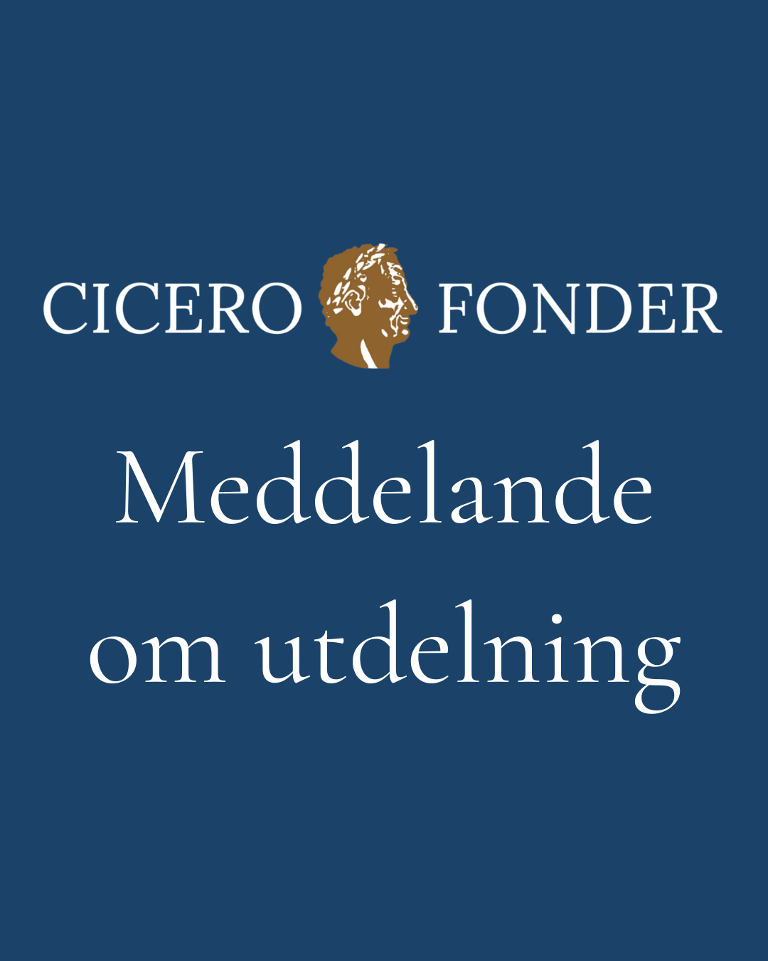 Cicero Fonder meddelar om utdelning i våra fonder.